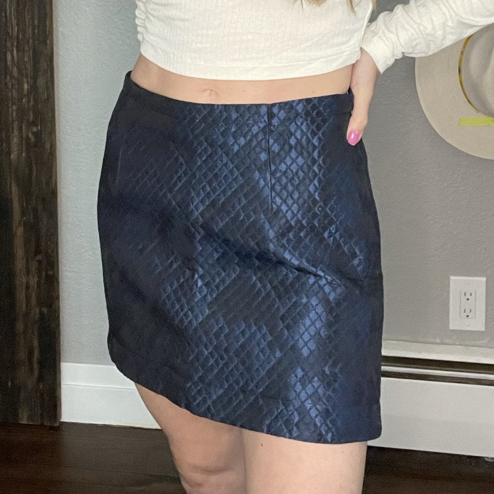Snakeskin Pattern Mini Skirt
